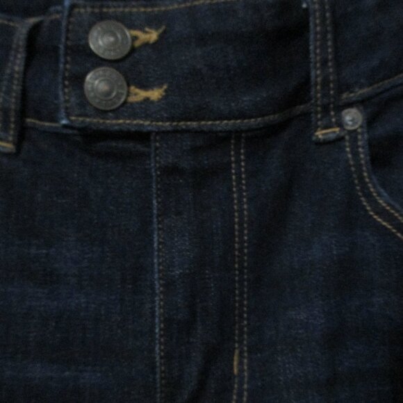 American Eagle Kick Boot jeans dark blue with stretch & pockets size 12 - Picture 6 of 9